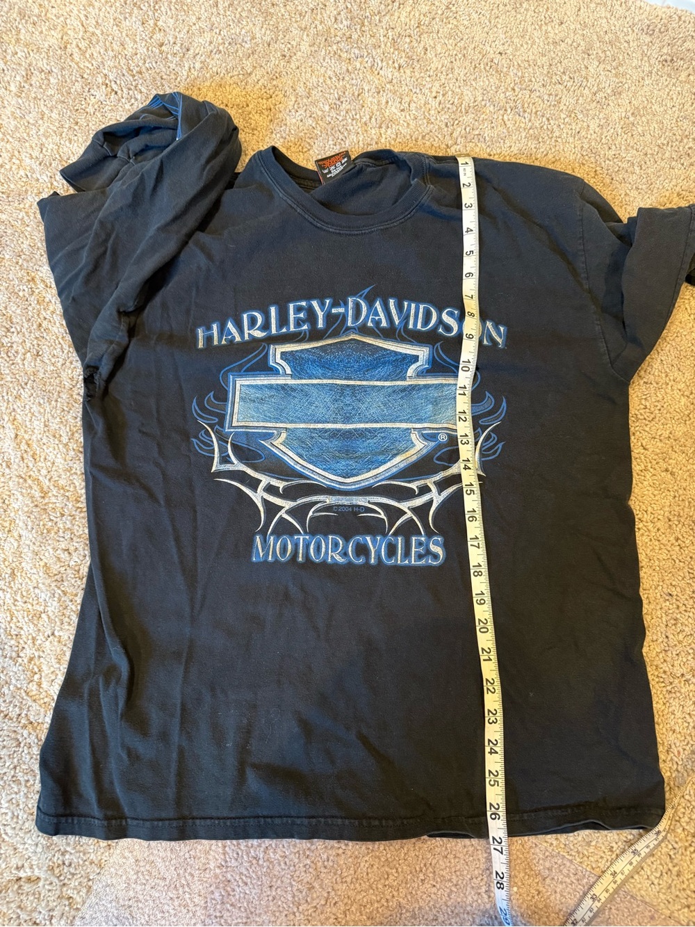 Y2K 2005 Harley-Davidson Missouri Black Long-Sleeve Tee Graphic Sz Large - Picture 6 of 10